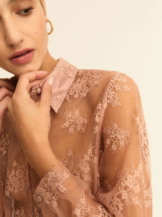 Camicia in pizzo chantilly