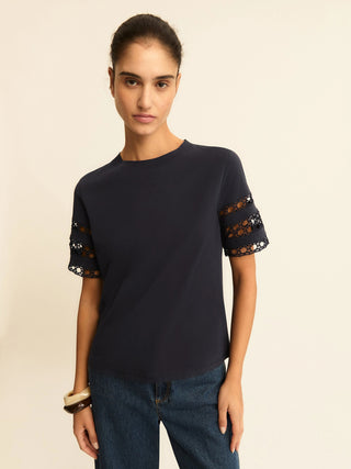 T-shirt in jersey con passamaneria