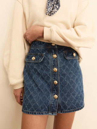 Mini gonna in denim