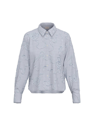 Camicia boxy con ricami