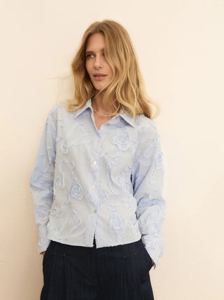 Camicia boxy con ricami