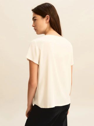 Blusa in crepe di misto seta