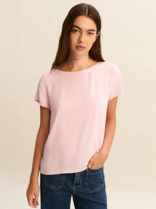 Blusa in crepe di misto seta
