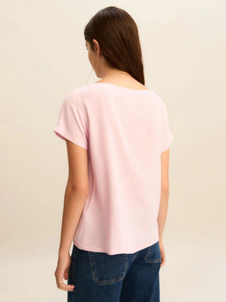 Blusa in crepe di misto seta