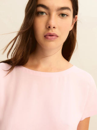 Blusa in crepe di misto seta