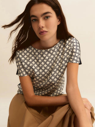 Blusa doppio materiale