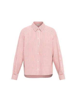 Camicia ampia in popeline stretch