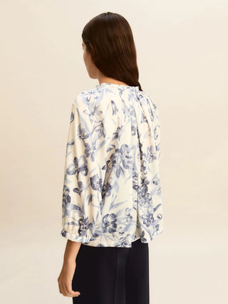 Blusa in twill stampato