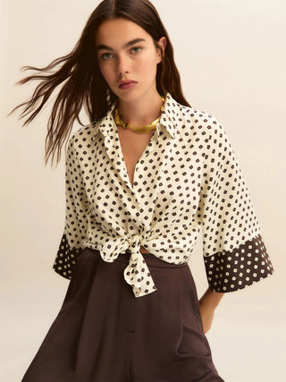 Camicia in twill stampato