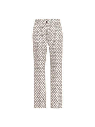 Pantalone flare in cotone stretch