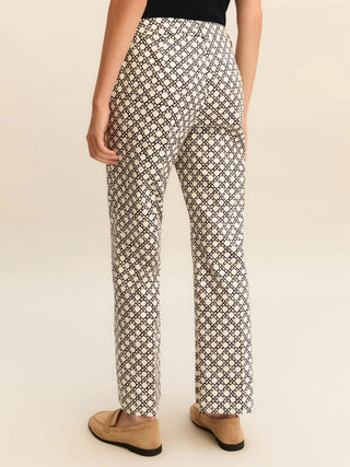 Pantalone flare in cotone stretch