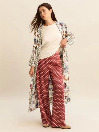 Pantalone in twill stampato