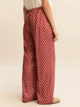 Pantalone in twill stampato