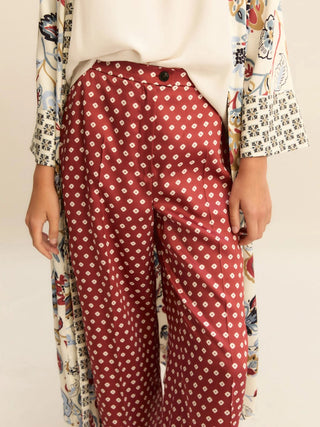 Pantalone in twill stampato