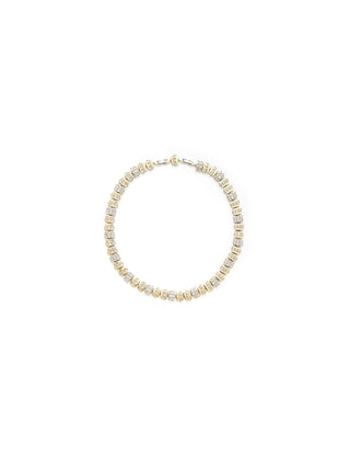 Collana baguette con pietre oro/argento