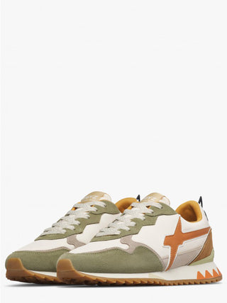 Sneakers in tessuto tecnico e suede