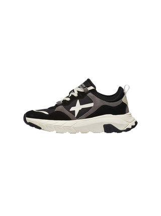 Sneakers in suede e tessuto tecnico
