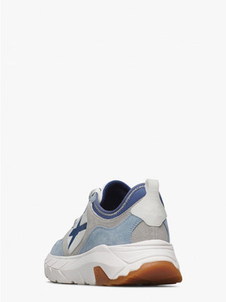 Sneakers in suede e tessuto tecnico