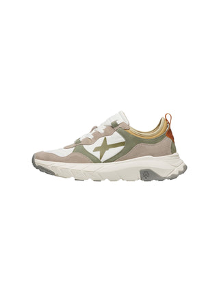 Sneakers in suede e tessuto tecnico