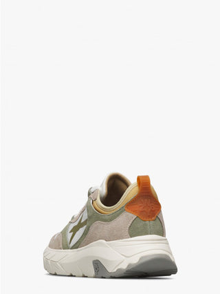 Sneakers in suede e tessuto tecnico