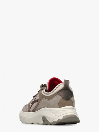 Sneakers in suede e tessuto tecnico