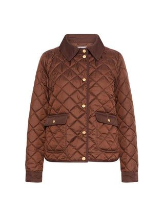 Piumino trapuntato con collo a camicia