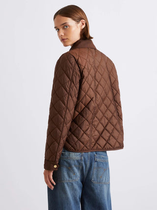 Piumino trapuntato con collo a camicia