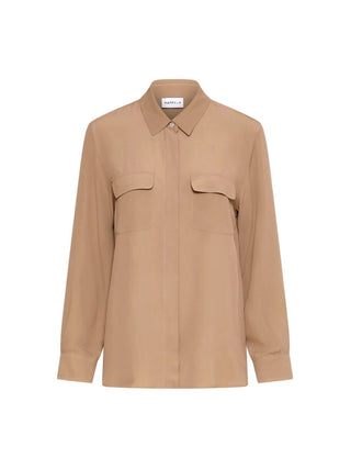 Camicia in crêpe di misto seta