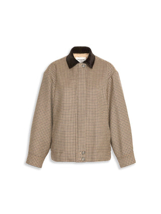 Giacca bomber in lana pied de poule