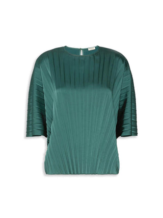Blusa ampia in raso plissé