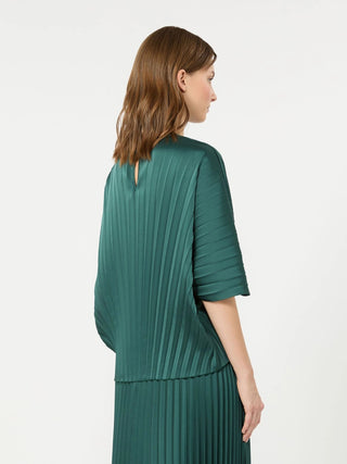 Blusa ampia in raso plissé