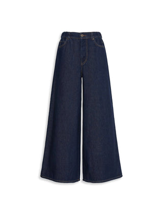 Jeans lungo in denim di cotone