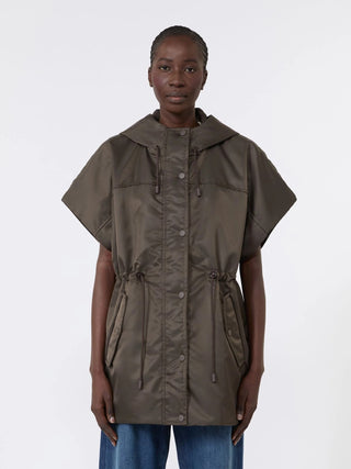 Gilet imbottito in twill antigoccia
