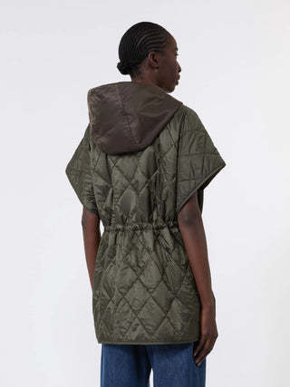Gilet imbottito in twill antigoccia