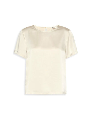 T-shirt girocollo in raso