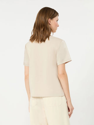 T-shirt girocollo in raso
