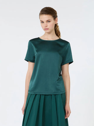 T-shirt girocollo in raso