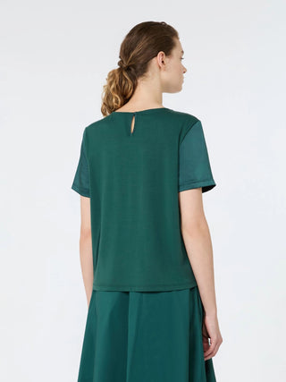 T-shirt girocollo in raso
