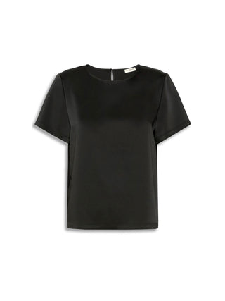 T-shirt girocollo in raso