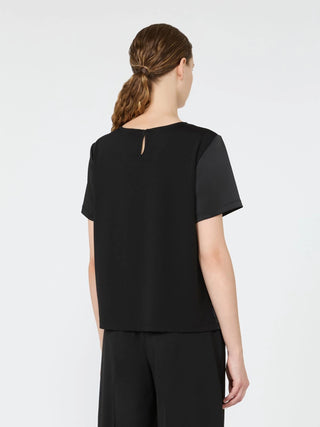 T-shirt girocollo in raso