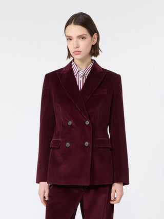 Blazer in velluto di cotone a costine