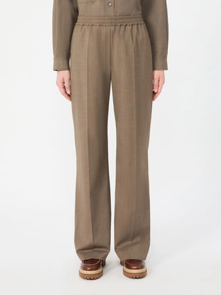 Pantalone in batavia di lana stretch