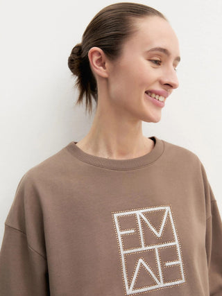 Felpa con logo con glitter