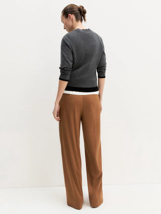 Pantalone dritto in jersey stretch