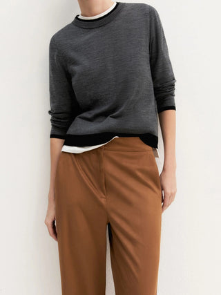 Pantalone dritto in jersey stretch