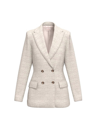 Blazer doppiopetto in jersey smerigliato