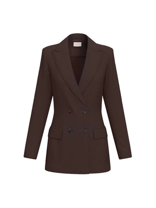 Blazer doppiopetto semiaderente in jersey
