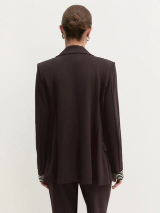 Blazer doppiopetto semiaderente in jersey