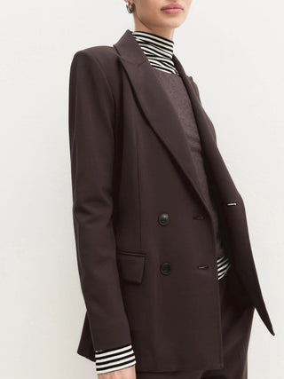 Blazer doppiopetto semiaderente in jersey