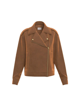 Biker jacket in jersey stretch